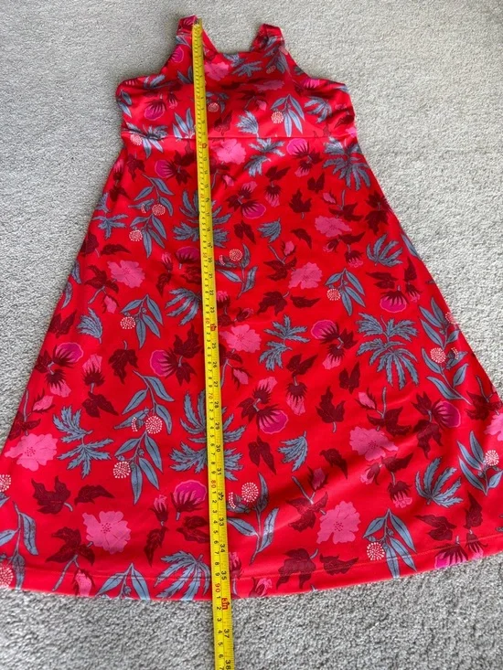 Patagonia Magnolia Spring Dress Womens Medium Red Floral Athleisure Built In Bra - Picture 10 of 12